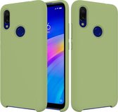 Effen kleur vloeibare siliconen schokbestendige hoes voor Xiaomi Redmi 7 (groen)