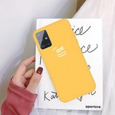 Voor Galaxy A51 Little Fish Pattern Frosted TPU beschermhoes (geel)