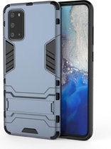 Voor Galaxy S20 + schokbestendige PC + TPU-beschermhoes met onzichtbare houder (marineblauw)