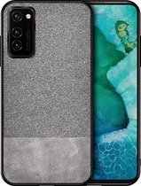 Voor Huawei Honor V30 schokbestendige splitsing PU + doektextuur PC + TPU beschermhoes (grijs)