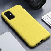 Voor Galaxy S20 + Matted Texture Wheat Straw-beschermhoes (geel)