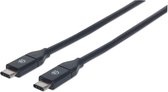 Manhattan 354899 USB-kabel 0,5 m USB 3.2 Gen 2 (3.1 Gen 2) USB C Zwart