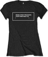 Manic Street Preachers Dames Tshirt -XL- Everything Must Go Monochrome Zwart
