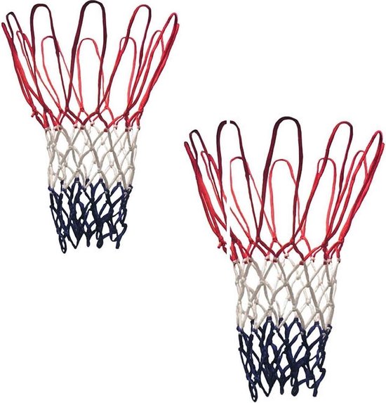 Foto: Precision basketbalnetten 30 x 35 cm polyester 2 stuks