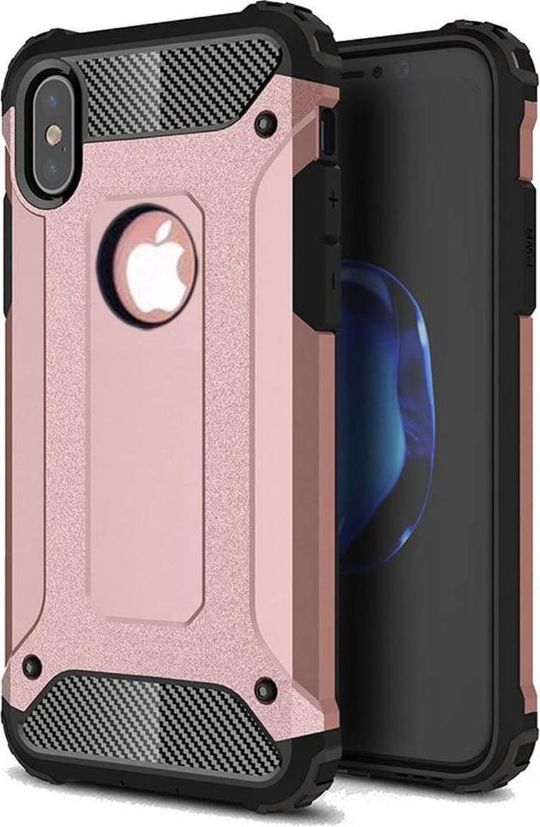 Hybrid Armor - Heavy Duty Geschikt voor: iPhone XS Max - Rose Goud