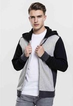 Urban Classics Vest met capuchon -M- 3-Tone Sweat Grijs