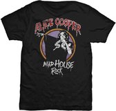 Alice Cooper Heren Tshirt -L- Mad House Rock Zwart