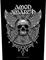 Amon Amarth Grote rugpatch Skull & Axes Zwart