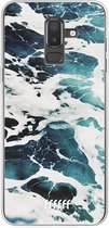 Samsung Galaxy J8 (2018) Hoesje Transparant TPU Case - Waves #ffffff