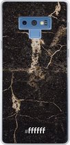 Samsung Galaxy Note 9 Hoesje Transparant TPU Case - Dark Golden Marble #ffffff