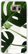 Samsung Galaxy S6 Hoesje Transparant TPU Case - Tropical Plants #ffffff