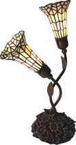 Tafellamp Tiffany 34*25*58 cm E14/max 2*25W | Multi | 5LL-6063 | Clayre & Eef