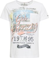 Camp David ® t-shirt met vintage print en borstzak