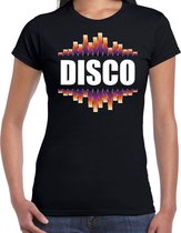 Disco t-shirt zwart dames - fun tekst -  cadeau / kado t-shirt L