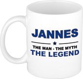 Jannes The man, The myth the legend cadeau koffie mok / thee beker 300 ml