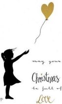 Kerstkaart - A6 - 10x15cm - Met envelop - May your christmas be full  ballon - Majestic Ally - 12 stuks