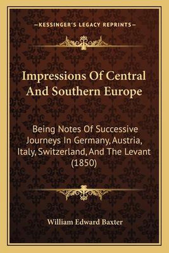 Impressions of Central and Southern Europe - cover