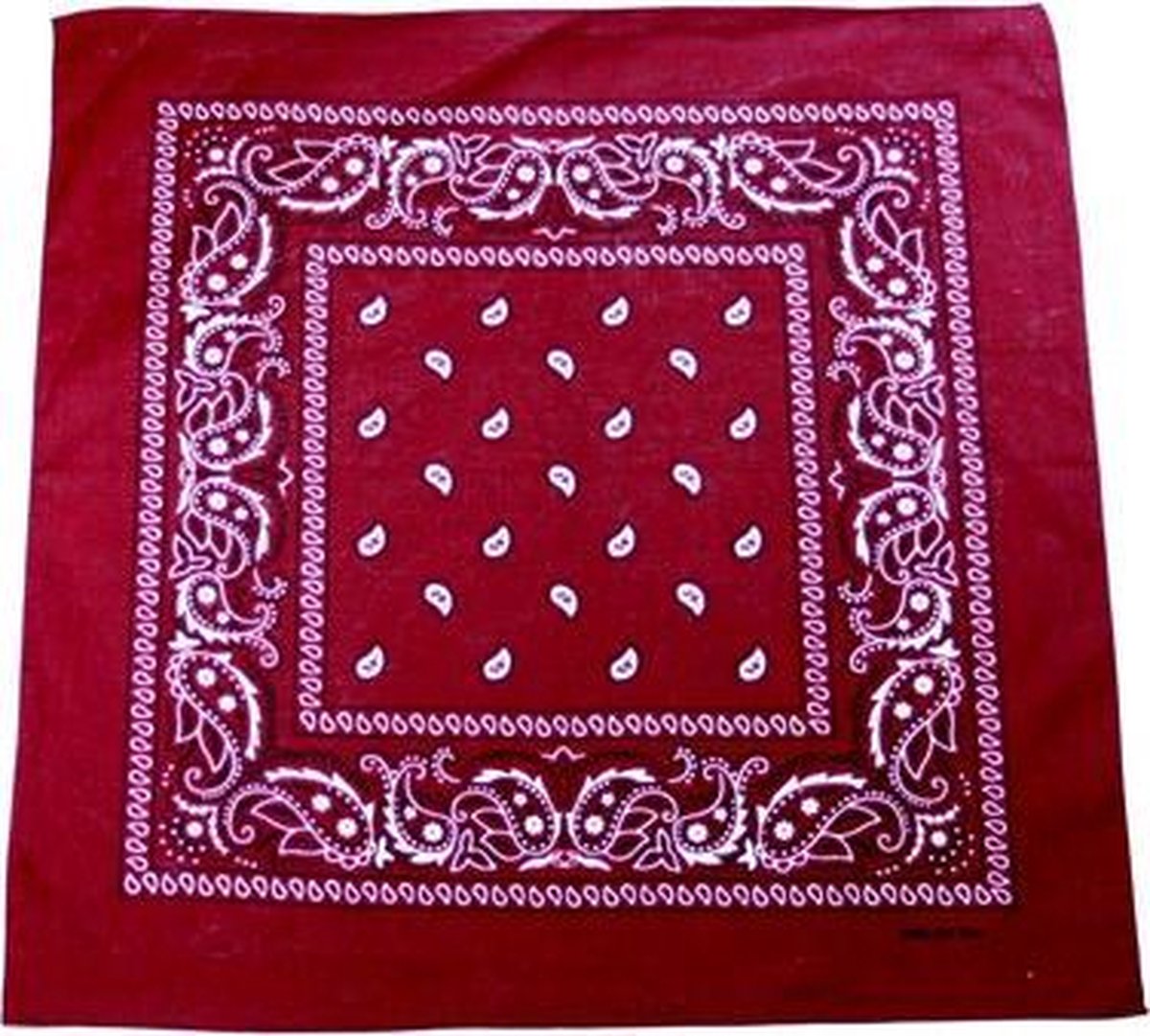 Teinture rose rouge Bandana Hip Hop 100% Coton, Écharpe Carrée 55cm X