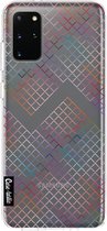 Casetastic Samsung Galaxy S20 Plus 4G/5G Hoesje - Softcover Hoesje met Design - Rainbow Squares Print