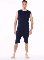 Body rugritssluiting - Aangepaste  body - Korte pijpen - Donkerblauw - XL