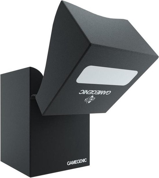 Zwarte deckbox met een deksel dat opengaat. 'GAMEGENIC' logo is zichtbaar.