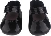 Zwarte schoenen voor pop - 7CM - Lakschoenen voor poppen tot 43CM