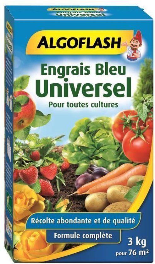 ALGOFLASH Semence Gazon Anglais 3 Kg - Jusqu'à 135 M² - Gazon Fin Et Dense - SEMENG3