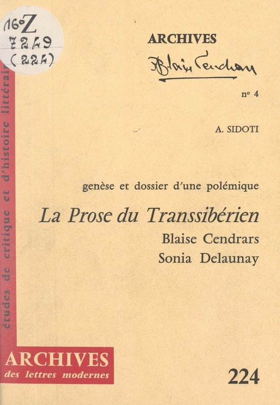 Prose Du Transsibérien Et De La Petite Jehanne De France La prose du Transsibérien et de la petite Jehanne de France, Blaise