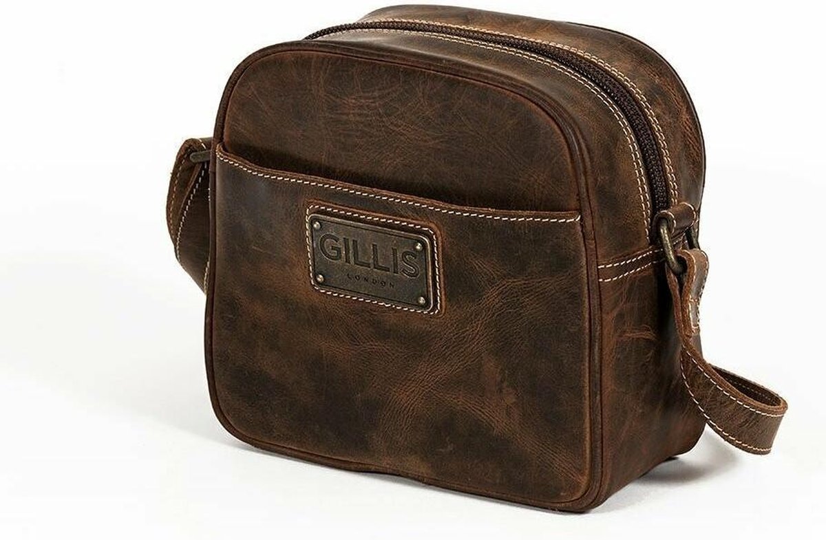 Gillis London 7725#G cameratassen en rugzakken Schoudertas Bruin