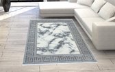 Flycarpets Modern Vloerkleed Grijs - Tegula - Marmer Design - 200x290 cm