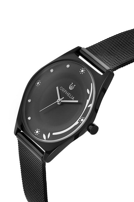 Orphelia Opulent Chic OR12602 Horloge - Staal - Zwart - Ø 33 mm