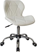 Chaise de bureau design moderne - fauteuil de direction - réglable en hauteur - blanc