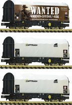 Fleischmann 837932 3-delig Set: schuifhuifwagens, Captrain
