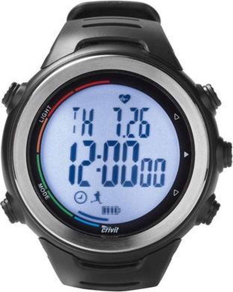 CRIVIT Hartslagmeter Horloge - Ideaal voor het monitoren - Data - Sporthorloge - Hardloophorloge - klok - CRIVIT
