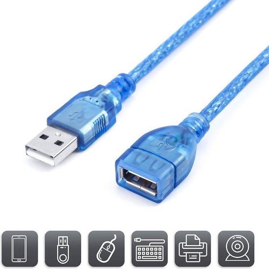 Câble d'extension USB 2.0 Câble USB 1.5M Câble de données mâle
