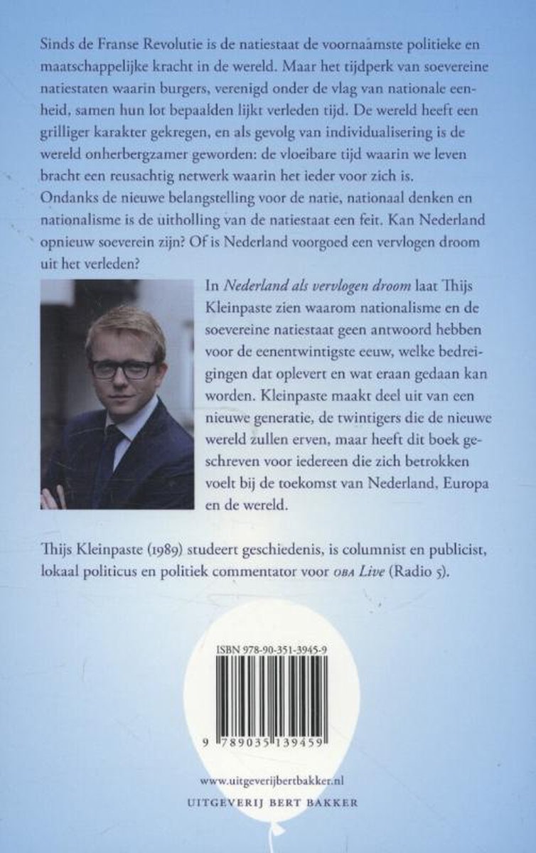 Nederland als vervlogen droom - back cover