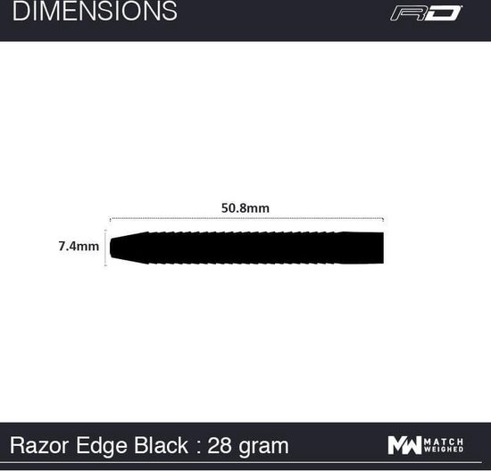 Thumbnail van een extra afbeelding van het spel RedDragon Razor Edge Black 85% - 28 Gram