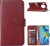 Nova 5i Pro - Bookcase Bordeaux Rood - portemonee hoesje