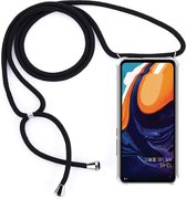 Samsung Galaxy A60 Telefoonhoesje met koord - Kettinghoesje - Anti Shock - Transparant TPU - Draagriem voor Schouder / Nek - Schouder tas - ZT Accessoires
