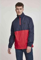 Urban Classics Jacket -M- Stand Up Collar Pull Over Blauw/Rood