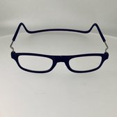 Magnetische leesbril - bruin - sterkte +2,00