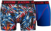 Zaccini - 2-Pack Boxershorts - Trendy Design - Blauw