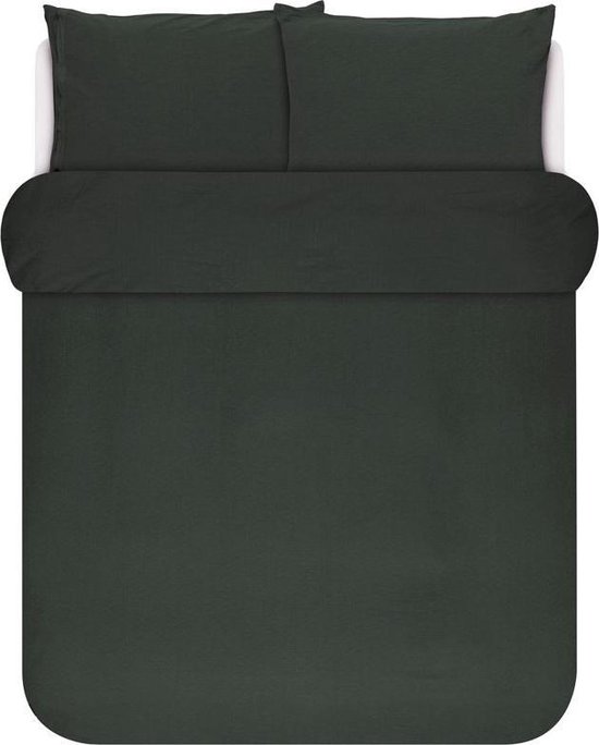dekbedovertrek Marc O'Polo Valka vert foncé - lits jumeaux (240x200 / 220 cm incl.2 taies d'oreiller)