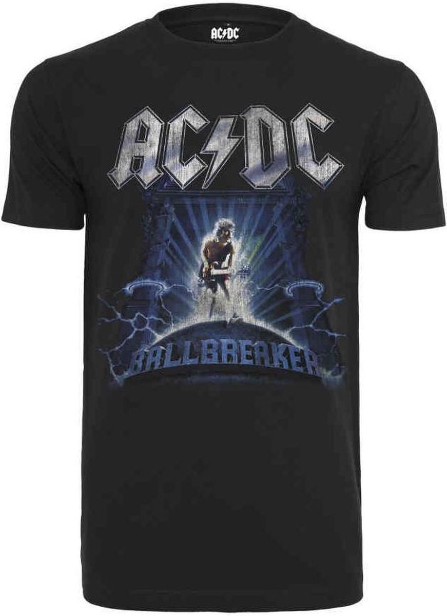 Urban Classics AC/DC - ACDC Ballbreaker Heren T-shirt - L - Zwart