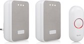 Sonnette sans fil Byron DBY-22324 - Ensemble portable et enfichable - Avec finition en maille et signal visuel