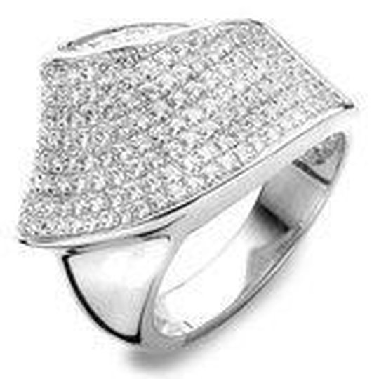 Velini jewels -R6801W-60 -Ring -925 Zilver gerodineerd -Cubic Zirkonia
