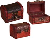 Set van 5 klassieke houten kistjes, kadodoosjes