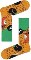 Happy Socks Pippi Langkous Lemonade Tree Sock | Bruin met Groen | Maat 41-46