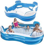 Family Lounge zwembad - 229 x 229 x 66 cm - Opblaasbaar Familie Zwembad met luxe Zitjes
