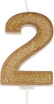 Sparkle Gold Numeral Candle 2